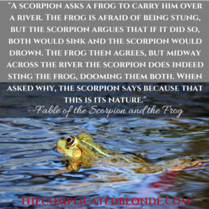 Scorpion and frog fable