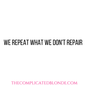We repeat what we don't repair